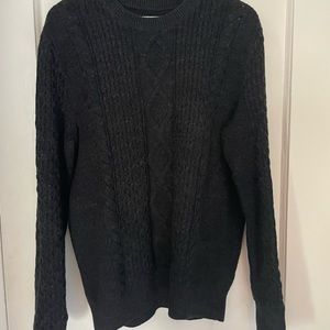 Men’s Grey Cable-knit Sweater (M)